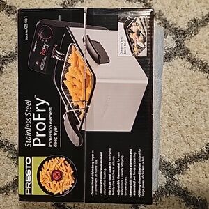 Presto Stainless Steel Pro Fry Immersion Element Deep Fryer